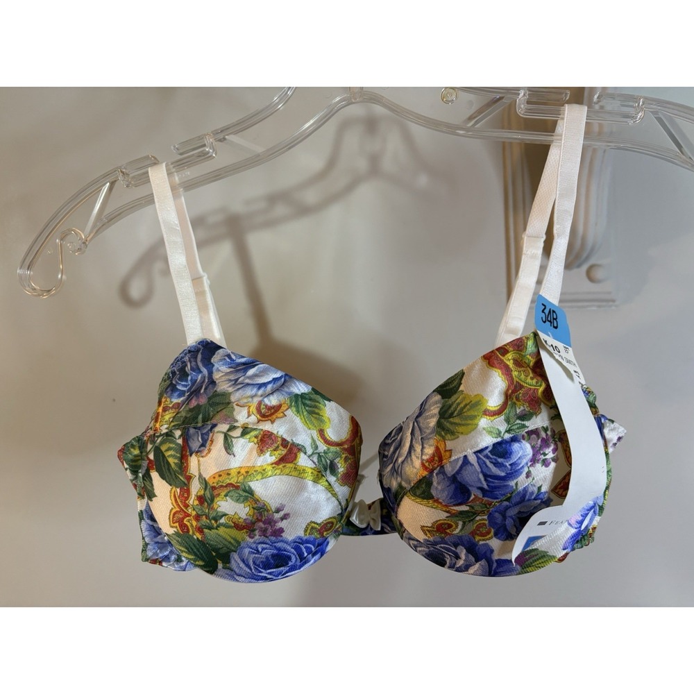 NEW VTG Dead Stock Jaclyn Smith Floral  Bra 34B  Underwire 80's